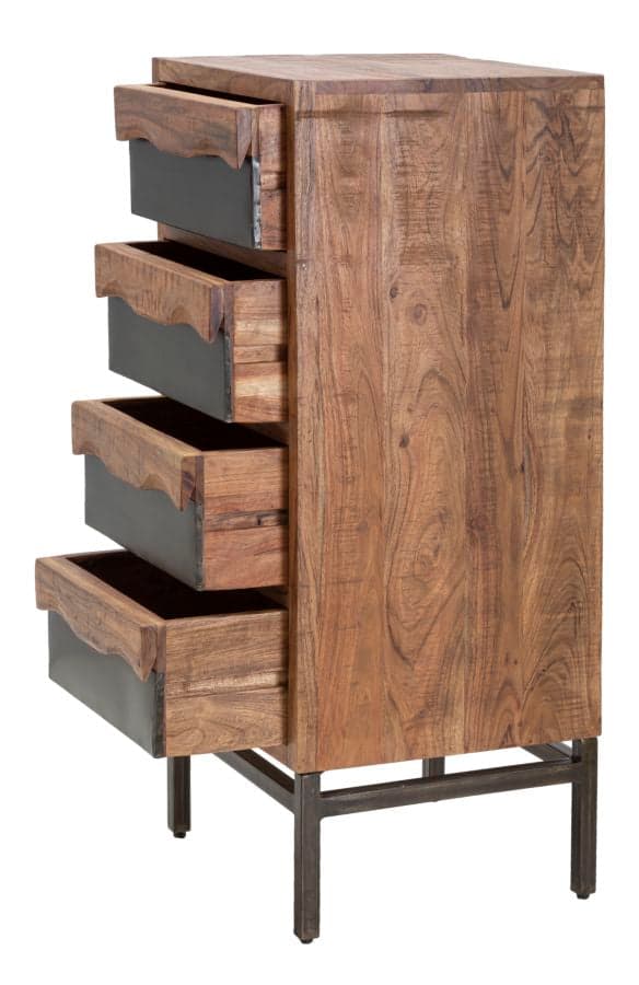 Cassettiera "Yellowstone" struttura in legno di acacia e metallo per interni in Cassettiere Decor Space - Altamura, commercioVirtuoso.it