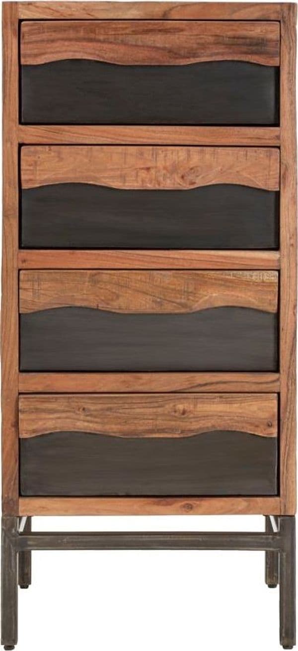 Cassettiera "Yellowstone" struttura in legno di acacia e metallo per interni in Cassettiere Decor Space - Altamura, commercioVirtuoso.it