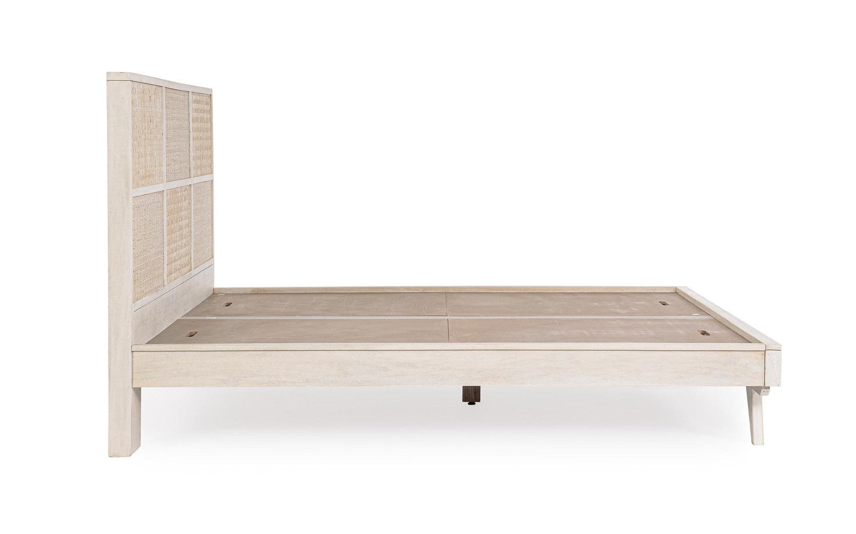 Letto a due posti "Sahana" con Struttura in legno di mango, stile moderno in Materassi Decor Space - Altamura, commercioVirtuoso.it
