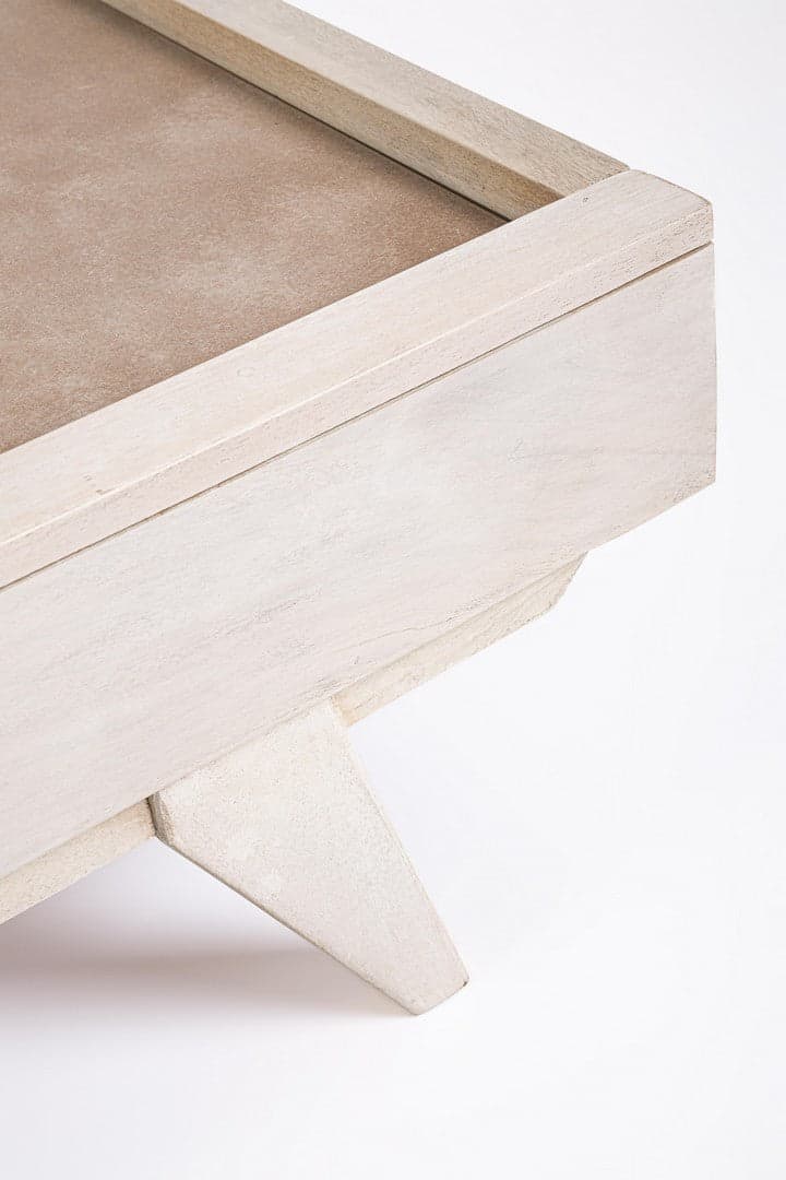 Letto a due posti "Sahana" con Struttura in legno di mango, stile moderno in Materassi Decor Space - Altamura, commercioVirtuoso.it