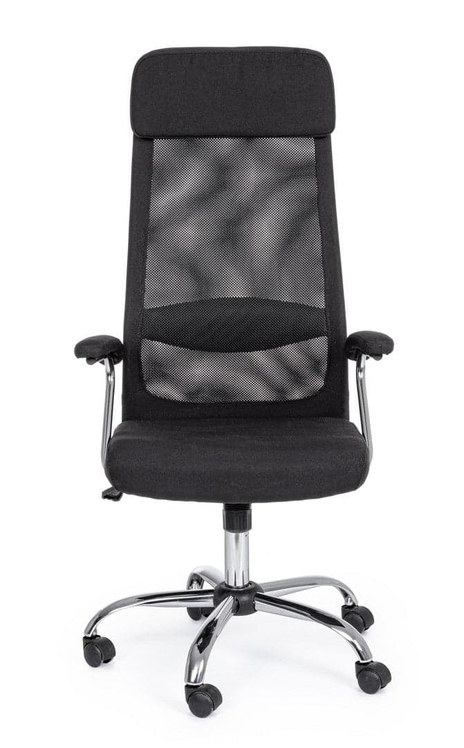 Poltrona "Clarissa" da ufficio ergonomica con braccioli, altezza regolabile, colore nero in Poltrone Decor Space - Altamura, commercioVirtuoso.it