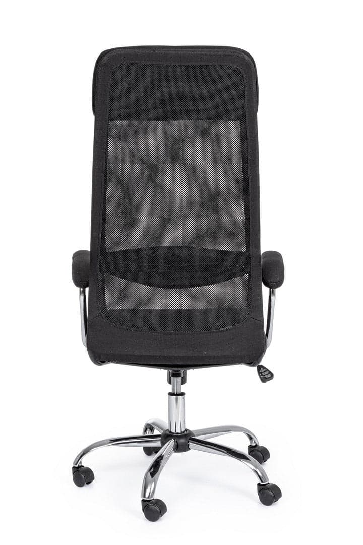 Poltrona "Clarissa" da ufficio ergonomica con braccioli, altezza regolabile, colore nero in Poltrone Decor Space - Altamura, commercioVirtuoso.it