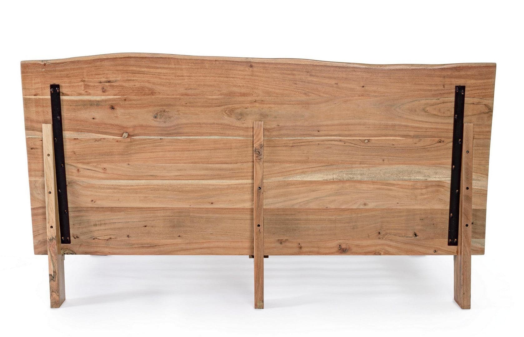 Letto a due posti "Aron" con Struttura in legno di acacia, stile moderno in Materassi Decor Space - Altamura, commercioVirtuoso.it