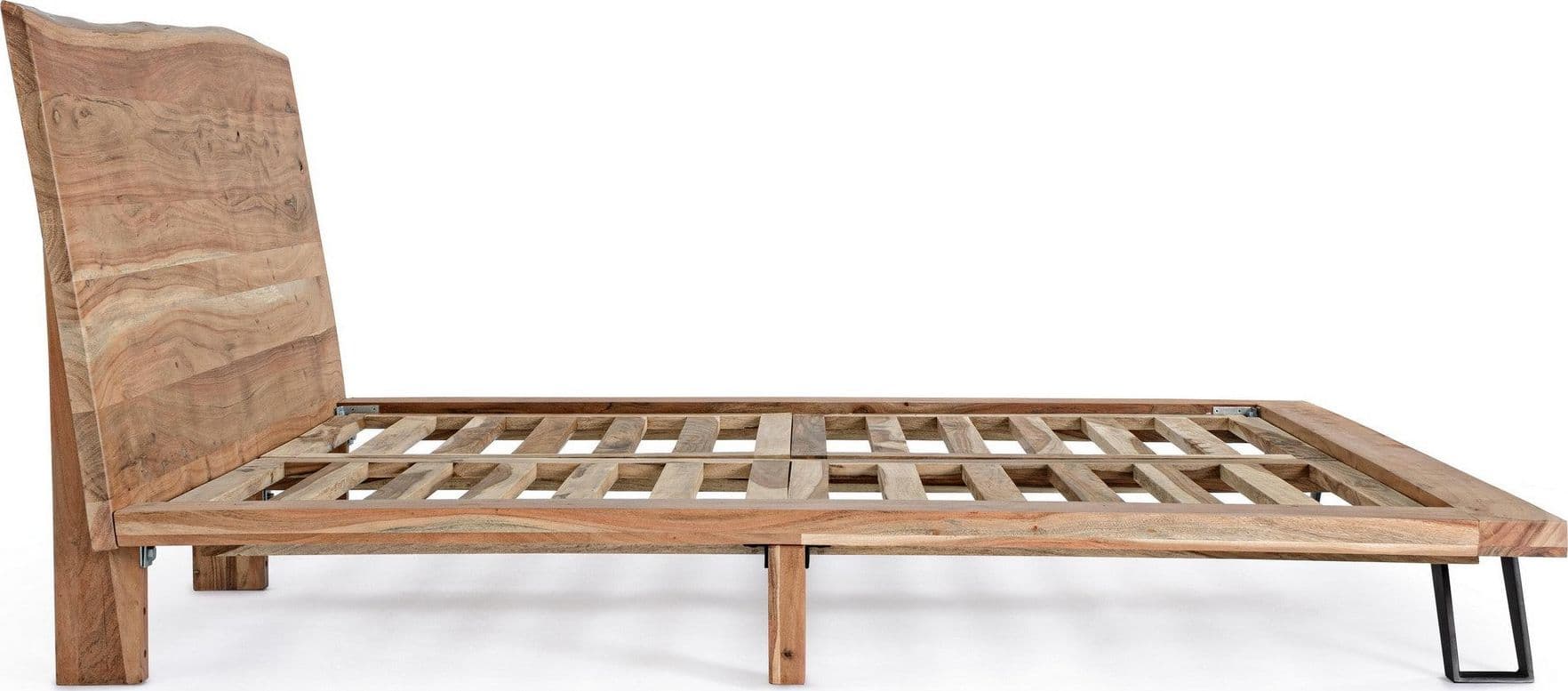 Letto a due posti "Aron" con Struttura in legno di acacia, stile moderno in Materassi Decor Space - Altamura, commercioVirtuoso.it