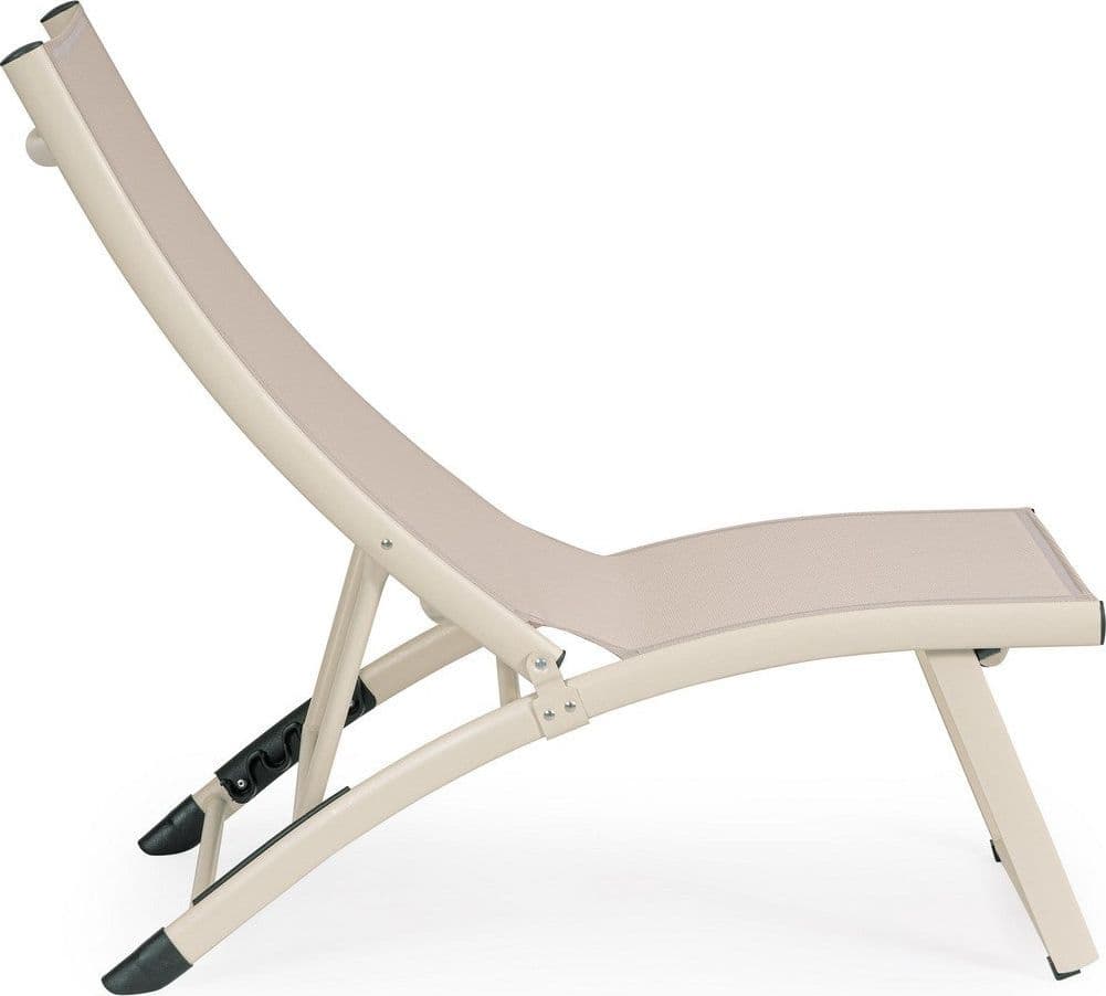 Poltrona Lounge reclinabile "Taylor" struttura in alluminio, da 53 x 166.5 x 90 cm in Poltrone Decor Space - Altamura, commercioVirtuoso.it