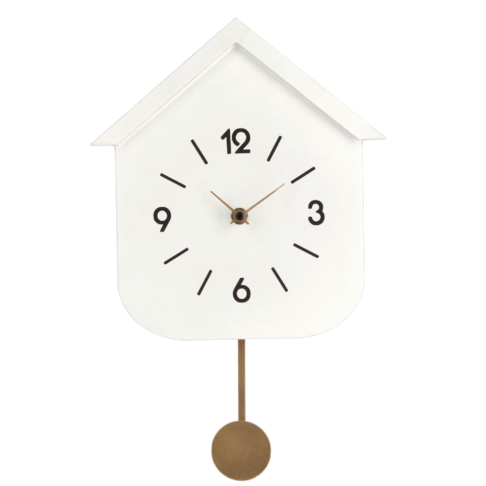 Orologio da parete "Home" con pendolo in acciaio a batteria 24x5,5x37,5 h cm in Orologi da parete Decor Space - Altamura, commercioVirtuoso.it