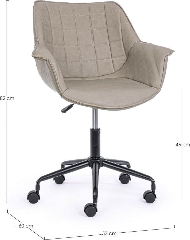 Poltrona "Joshua" da ufficio ergonomica, rivestimento in similpelle con braccioli e ruote in Poltrone Decor Space - Altamura, commercioVirtuoso.it