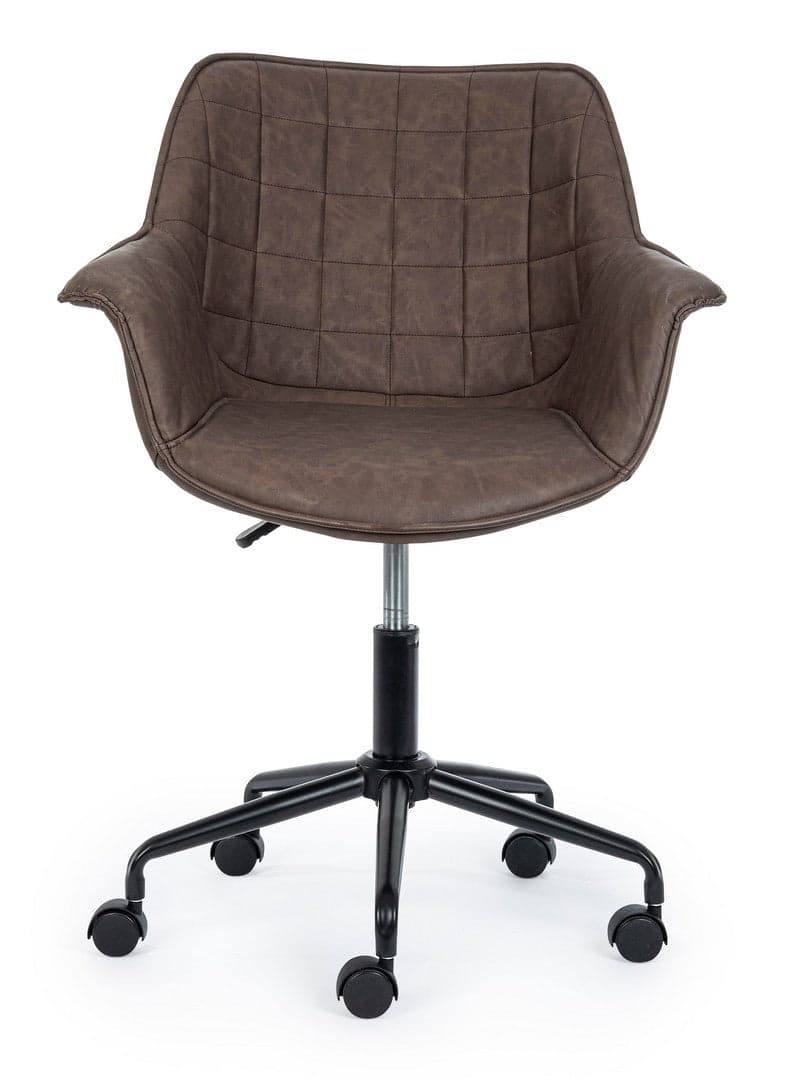 Poltrona "Joshua" da ufficio ergonomica, rivestimento in similpelle con braccioli e ruote in Poltrone Decor Space - Altamura, commercioVirtuoso.it
