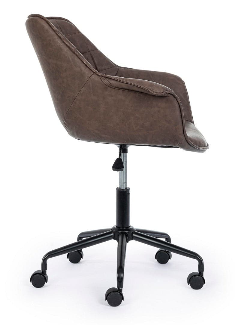 Poltrona "Joshua" da ufficio ergonomica, rivestimento in similpelle con braccioli e ruote in Poltrone Decor Space - Altamura, commercioVirtuoso.it