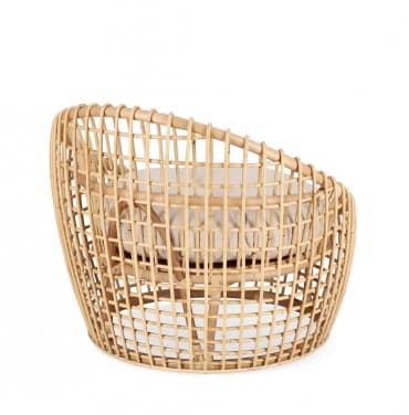 Poltrona "Camaleonte" con struttura in rattan e cuscino in Poltrone Decor Space - Altamura, commercioVirtuoso.it