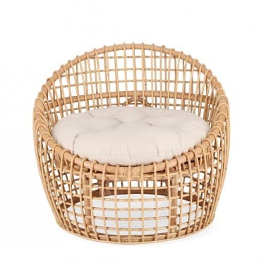 Poltrona "Camaleonte" con struttura in rattan e cuscino in Poltrone Decor Space - Altamura, commercioVirtuoso.it