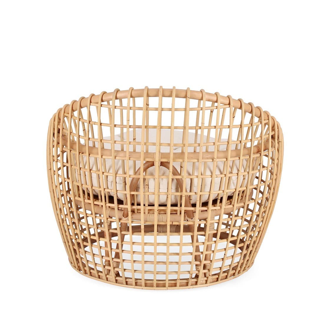Poltrona "Camaleonte" con struttura in rattan e cuscino in Poltrone Decor Space - Altamura, commercioVirtuoso.it