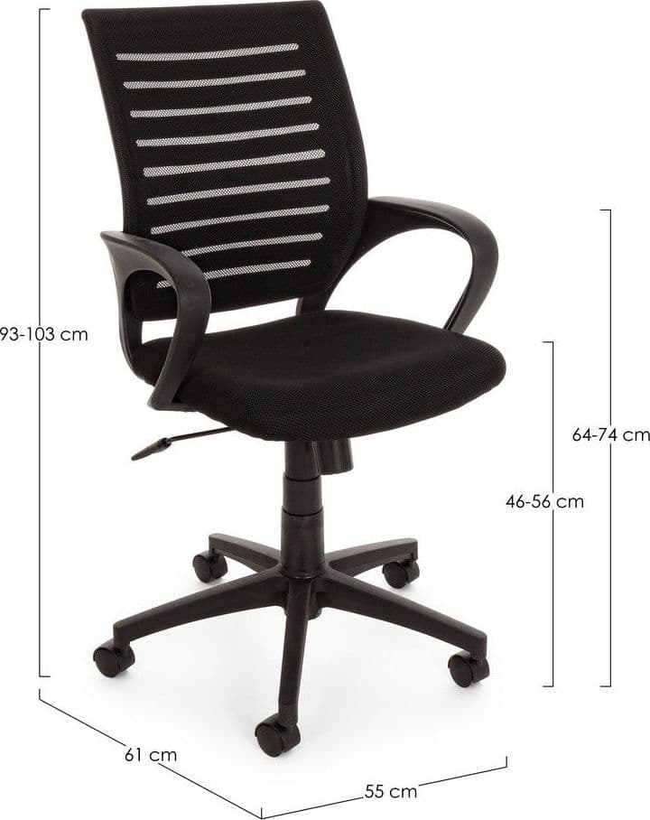 Sedia "Marion" da ufficio ergonomica con braccioli, altezza regolabile, ruote in Poltrone Decor Space - Altamura, commercioVirtuoso.it