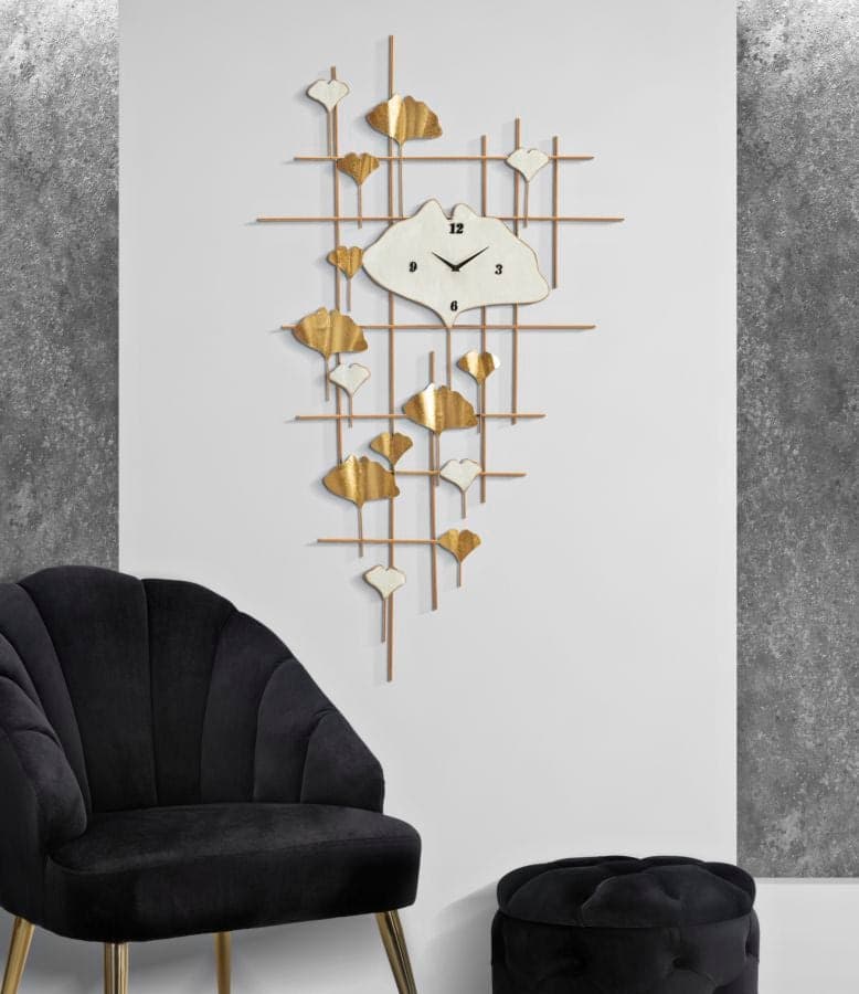 Orologio da parete con elementi decorativi per salotto e cucina - 5