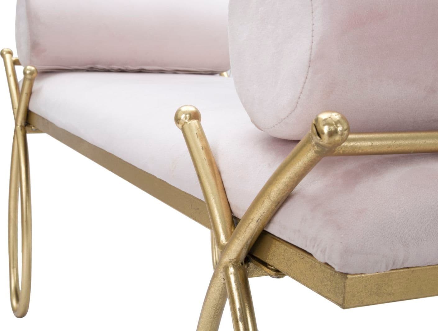Panca "Ribbon" in poliestere gambe in metallo color oro per interni in Panche contenitore Decor Space - Altamura, commercioVirtuoso.it