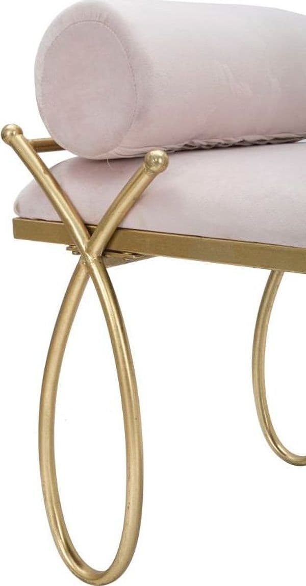 Panca "Ribbon" in poliestere gambe in metallo color oro per interni in Panche contenitore Decor Space - Altamura, commercioVirtuoso.it