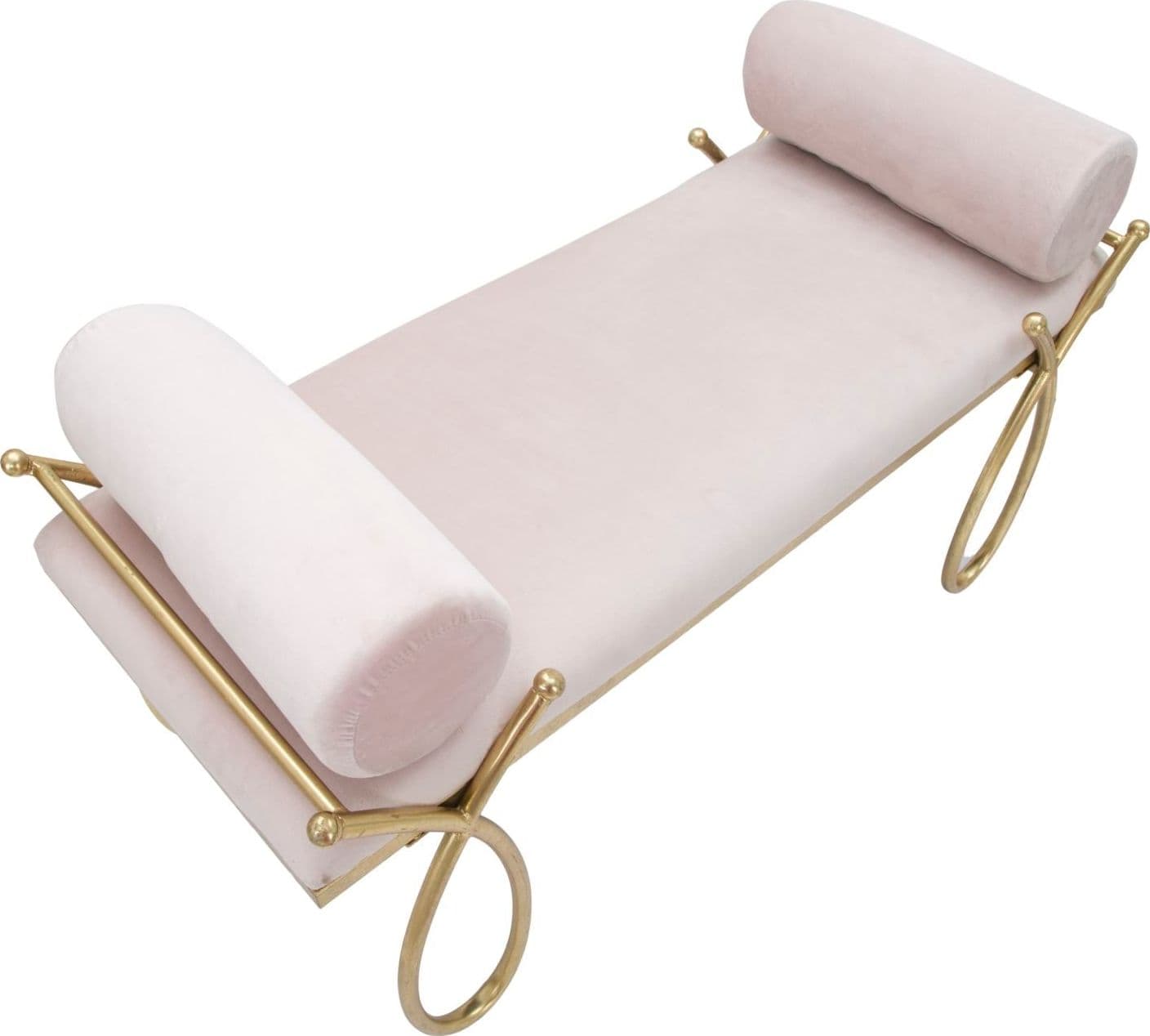 Panca "Ribbon" in poliestere gambe in metallo color oro per interni in Panche contenitore Decor Space - Altamura, commercioVirtuoso.it