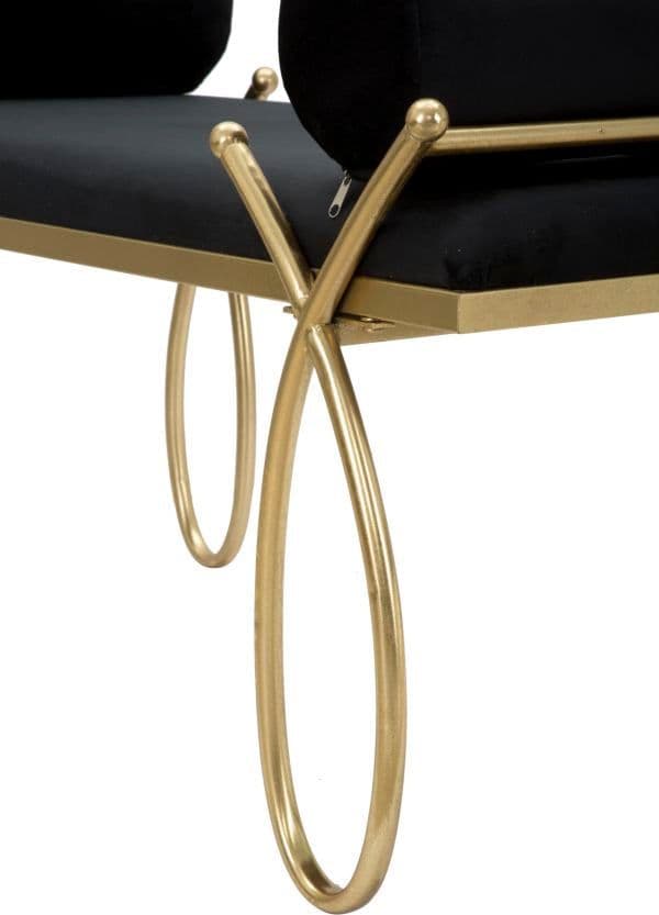 Panca "Ribbon" in poliestere gambe in metallo color oro per interni in Panche contenitore Decor Space - Altamura, commercioVirtuoso.it