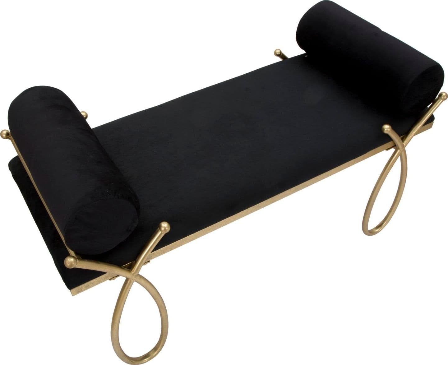 Panca "Ribbon" in poliestere gambe in metallo color oro per interni in Panche contenitore Decor Space - Altamura, commercioVirtuoso.it