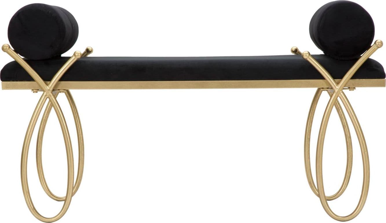 Panca "Ribbon" in poliestere gambe in metallo color oro per interni in Panche contenitore Decor Space - Altamura, commercioVirtuoso.it