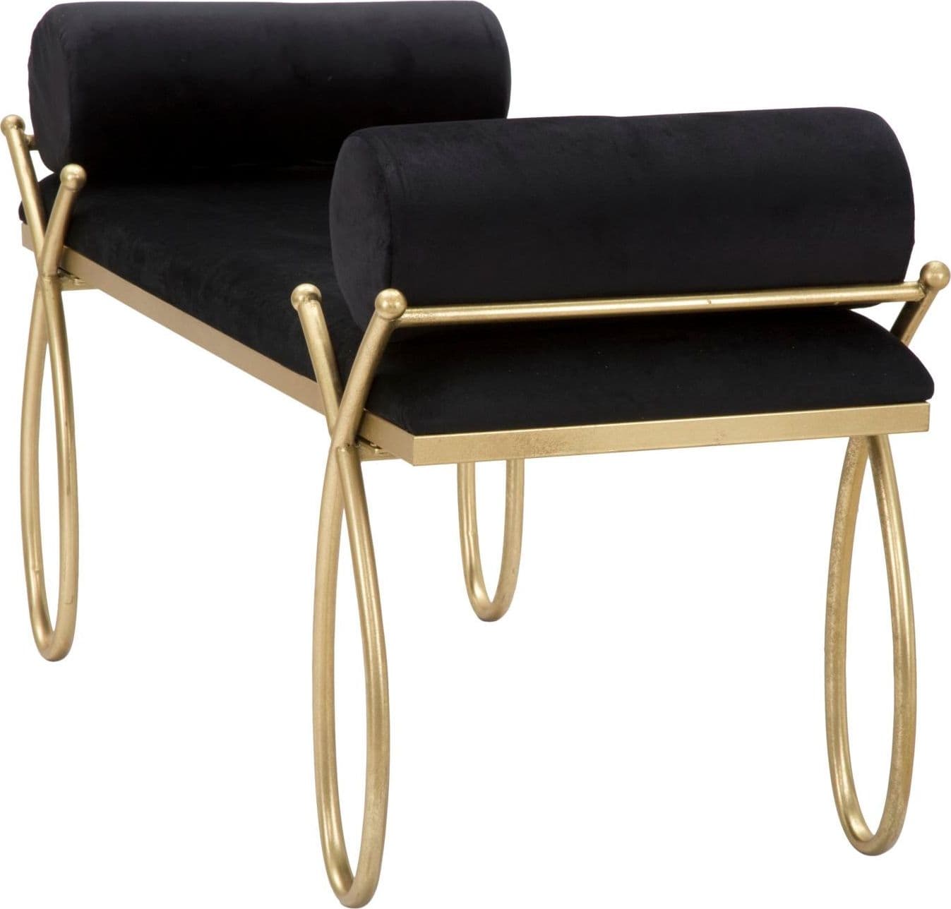 Panca "Ribbon" in poliestere gambe in metallo color oro per interni in Panche contenitore Decor Space - Altamura, commercioVirtuoso.it