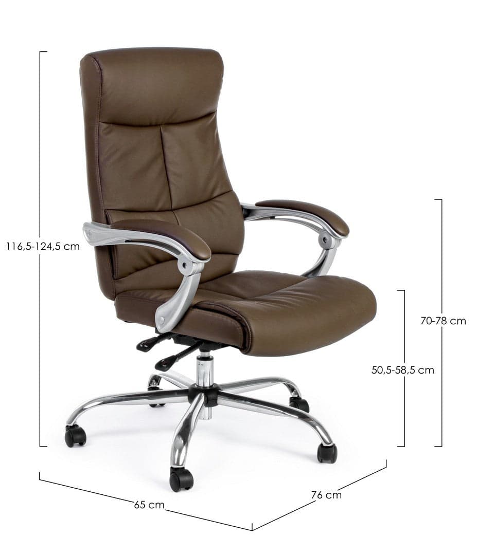 Sedia "Lisbona" da ufficio ergonomica con braccioli, altezza regolabile, schienale reclinabile in Poltrone Decor Space - Altamura, commercioVirtuoso.it