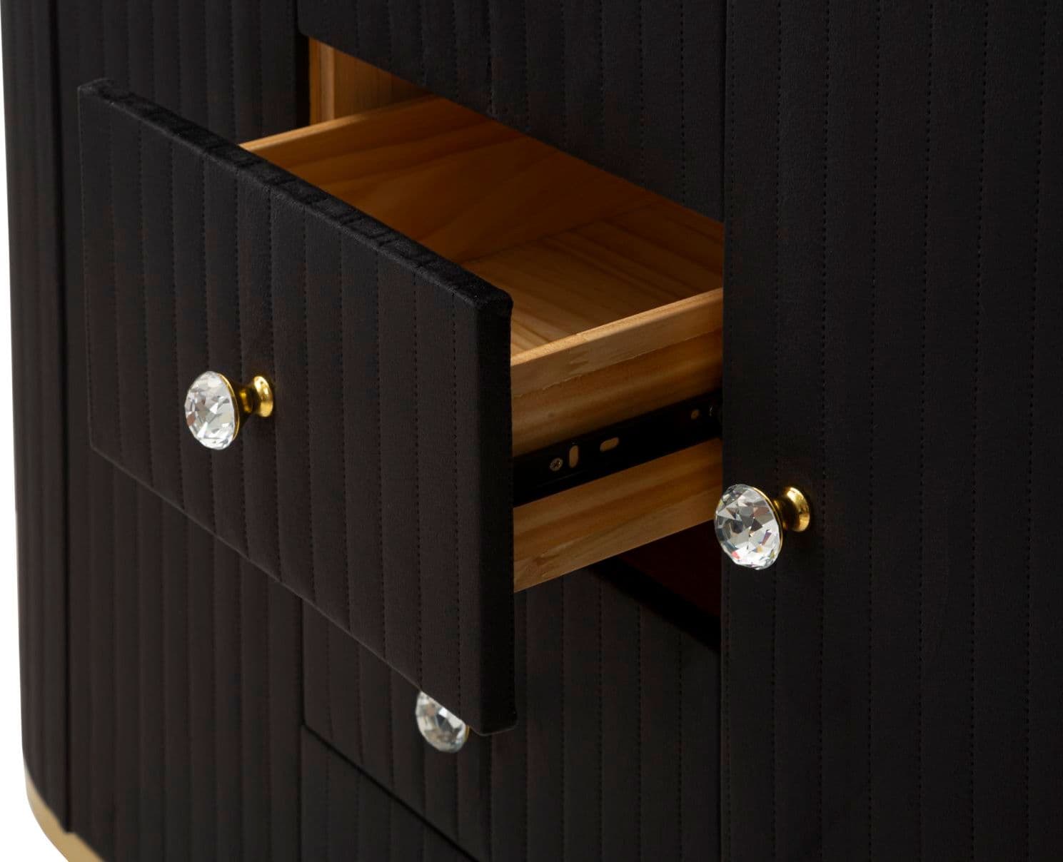 Mobile "Montpellier" struttura in metallo, legno e tessuto ripiano in marmo per interni in Cassettiere Decor Space - Altamura, commercioVirtuoso.it