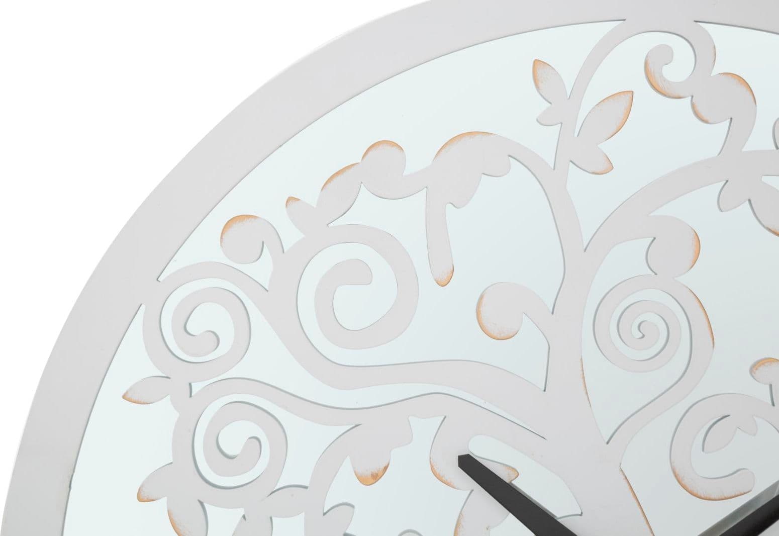 Orologio da parete con albero colore bianco per salotto e cucina in Orologi da parete Decor Space - Altamura, commercioVirtuoso.it