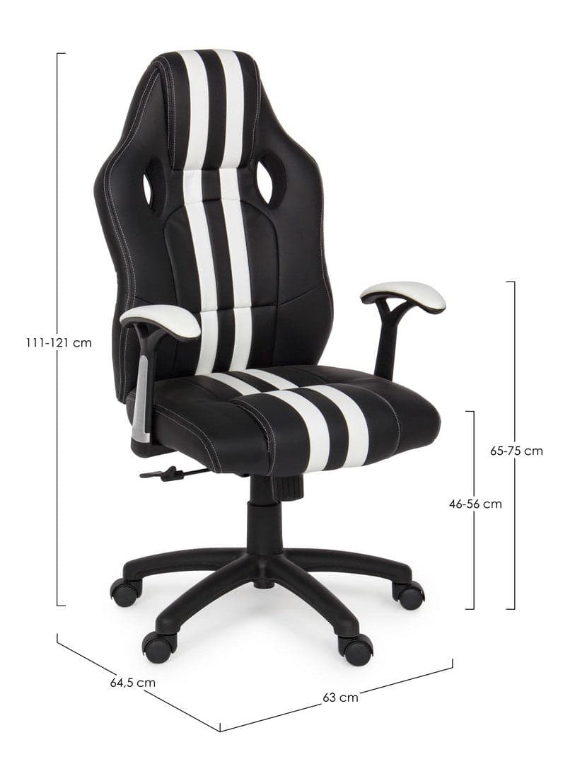 Poltrona "Spider" da gaming ed ufficio ergonomica, con braccioli, schienale reclinabile e ruote in Poltrone Decor Space - Altamura, commercioVirtuoso.it