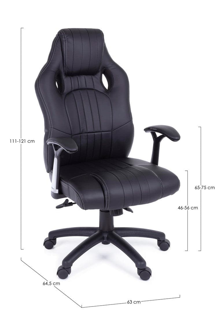 Poltrona "Spider" da gaming ed ufficio ergonomica, con braccioli, schienale reclinabile e ruote in Poltrone Decor Space - Altamura, commercioVirtuoso.it