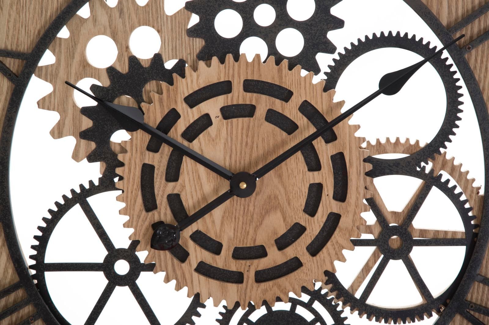 Orologio-da-parete-con-ingranaggi-in-ferro-e-legno-MDF-per-salotto-e-cucina