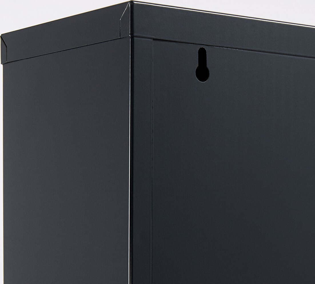 Scarpiera-Slim-in-metallo-Nero-con-ante-basculanti-porta-scarpe-salvaspazio-da-interno