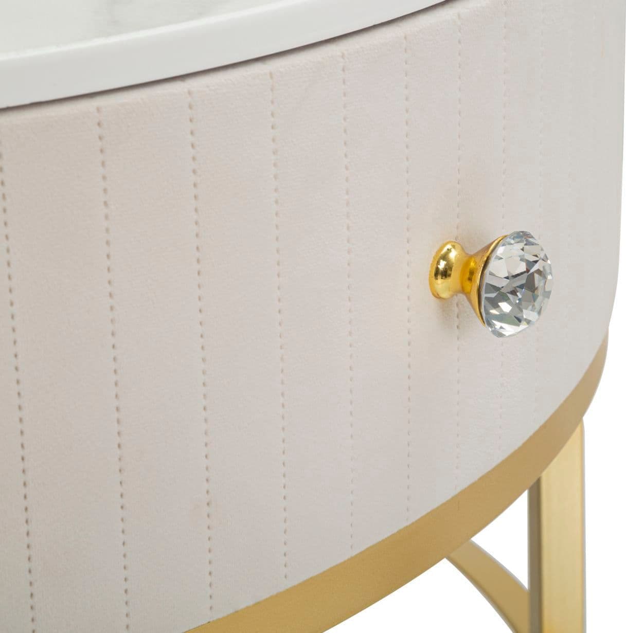 Tavolo da caffè "Montpellier" struttura in metallo, legno e velluto per interni in Console e tavoli da divano Decor Space - Altamura, commercioVirtuoso.it