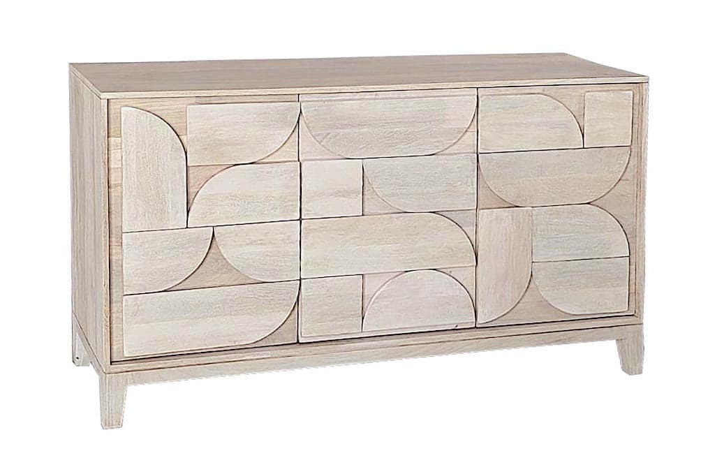 Mobile credenza "Archita" in mdf-legno di mango, schienale in mdf in Credenze Decor Space - Altamura, commercioVirtuoso.it