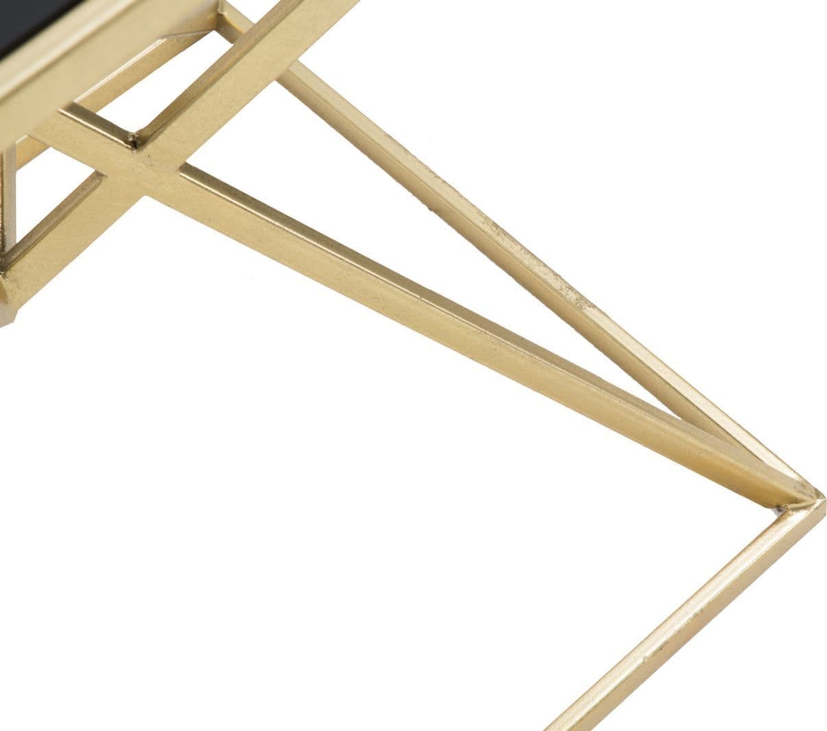 Tavolo da caffè "Piramid" struttura in ferro color oro e vetro per interni in Console e tavoli da divano Decor Space - Altamura, commercioVirtuoso.it