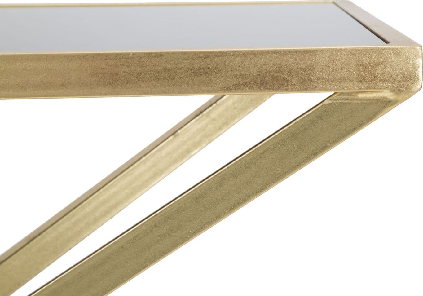 Console "Piramid" struttura in ferro color oro e vetro per interni in Credenze Decor Space - Altamura, commercioVirtuoso.it