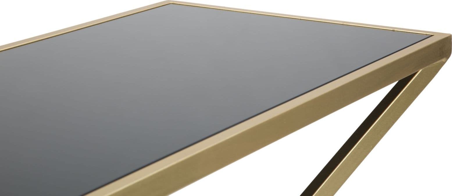 Console "Piramid" struttura in ferro color oro e vetro per interni in Credenze Decor Space - Altamura, commercioVirtuoso.it