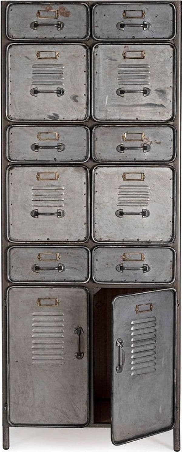 Cassettiera "Store" per interno, con 2 Ante-10 Cassetti, 71 x 38.5 x 176 cm in Cassettiere Decor Space - Altamura, commercioVirtuoso.it