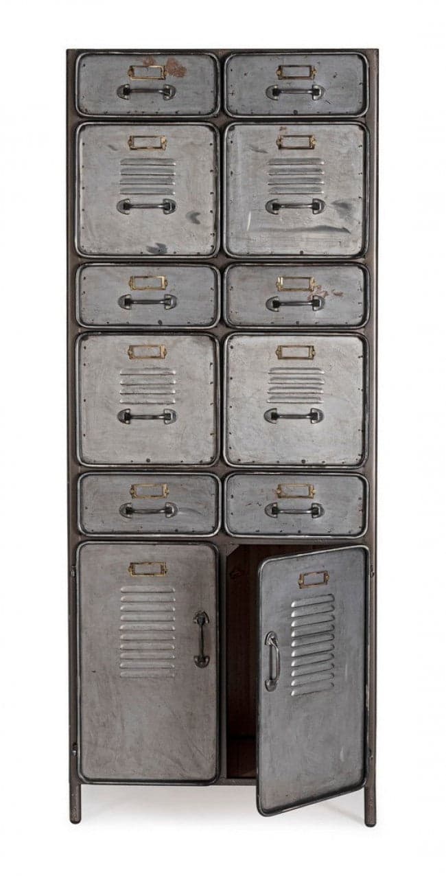 Cassettiera "Store" per interno, con 2 Ante-10 Cassetti, 71 x 38.5 x 176 cm in Cassettiere Decor Space - Altamura, commercioVirtuoso.it