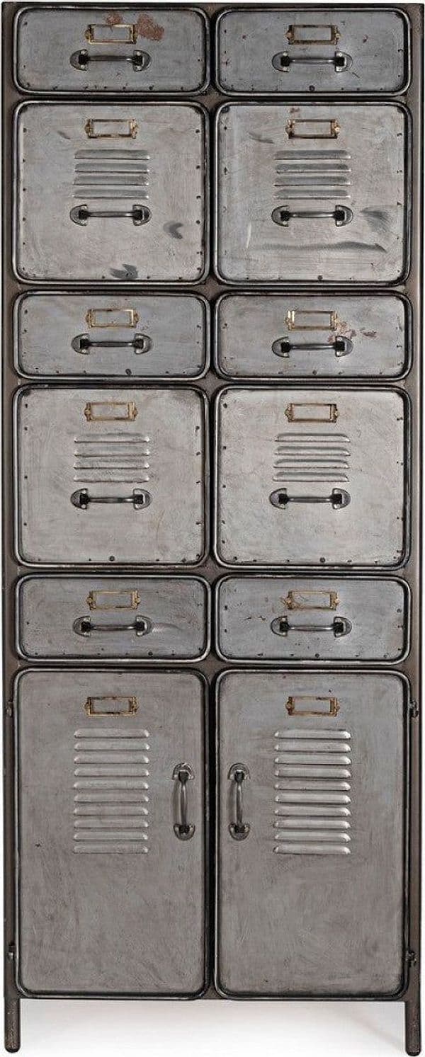 Cassettiera "Store" per interno, con 2 Ante-10 Cassetti, 71 x 38.5 x 176 cm in Cassettiere Decor Space - Altamura, commercioVirtuoso.it