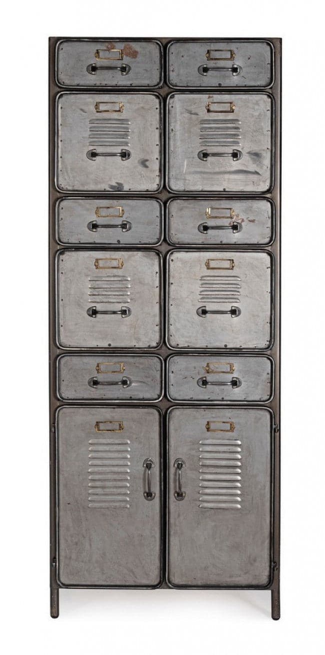 Cassettiera "Store" per interno, con 2 Ante-10 Cassetti, 71 x 38.5 x 176 cm in Cassettiere Decor Space - Altamura, commercioVirtuoso.it