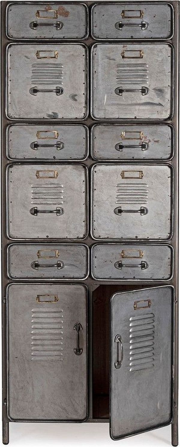 Cassettiera "Store" per interno, con 2 Ante-10 Cassetti, 71 x 38.5 x 176 cm in Cassettiere Decor Space - Altamura, commercioVirtuoso.it