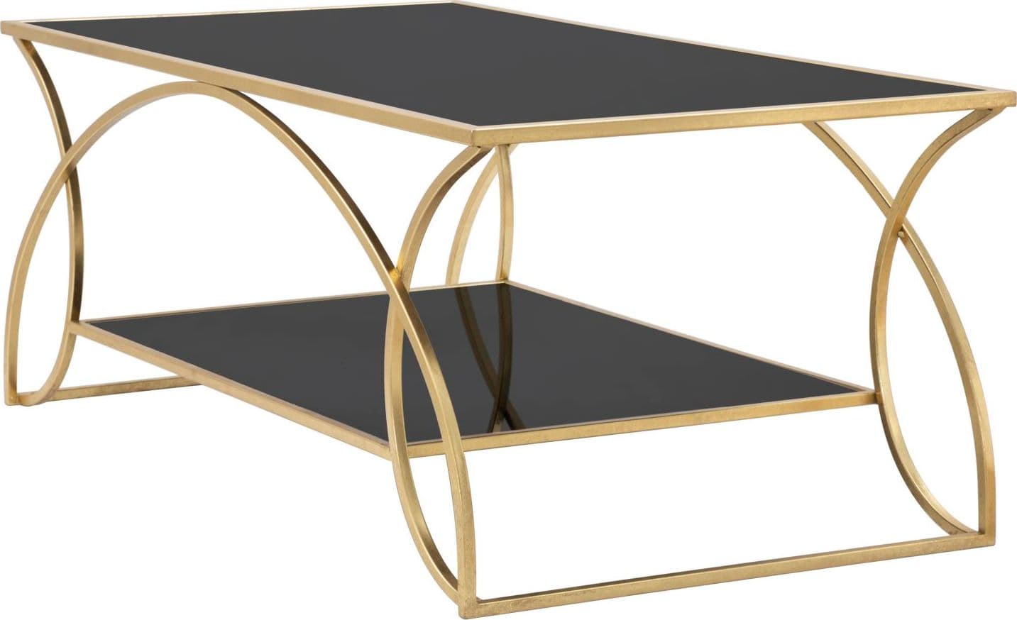 Tavolo da caffè "Sunshine" struttura in metallo e ripiano in vetro per interni in Console e tavoli da divano Decor Space - Altamura, commercioVirtuoso.it