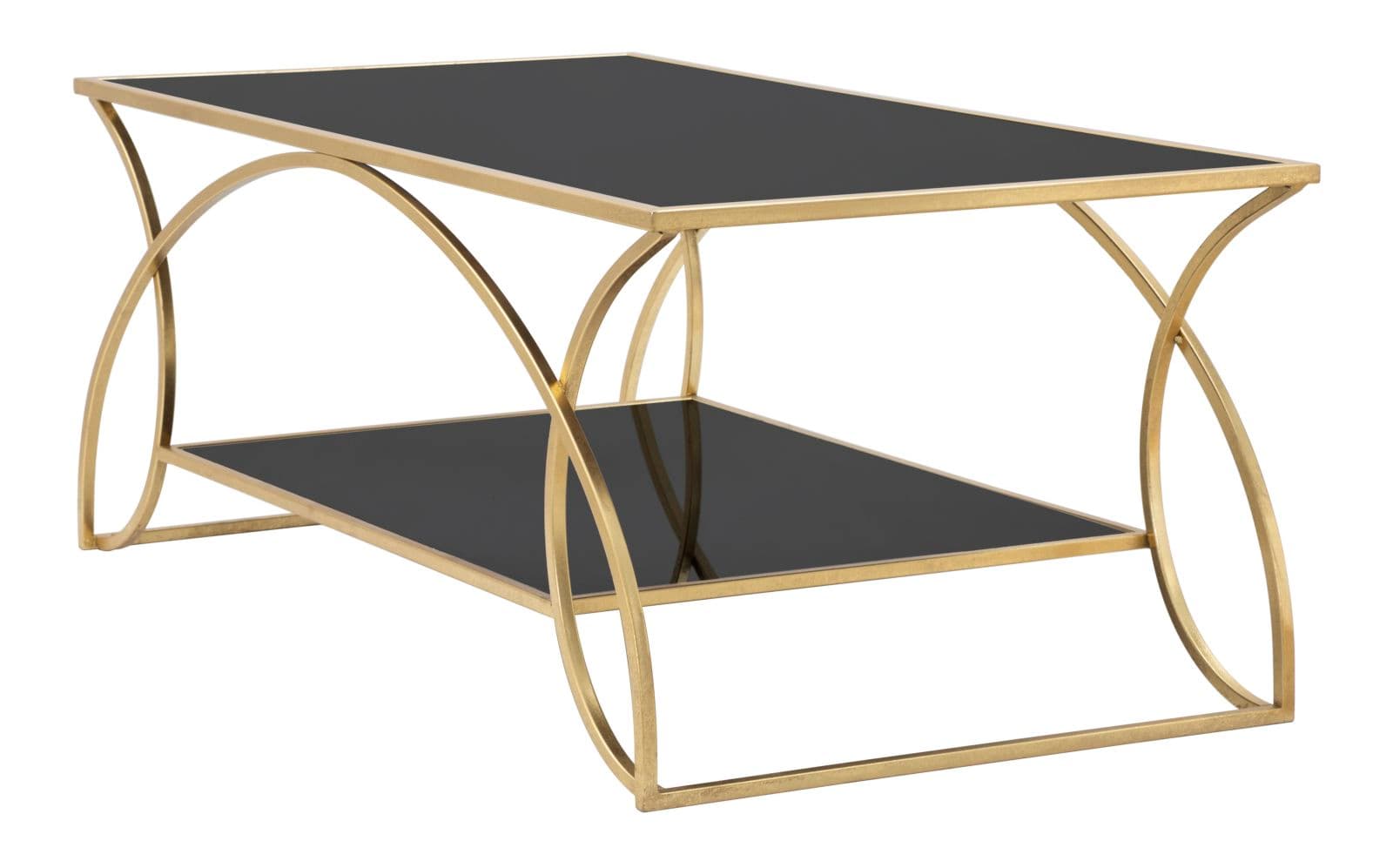Tavolo da caffè "Sunshine" struttura in metallo e ripiano in vetro per interni in Console e tavoli da divano Decor Space - Altamura, commercioVirtuoso.it