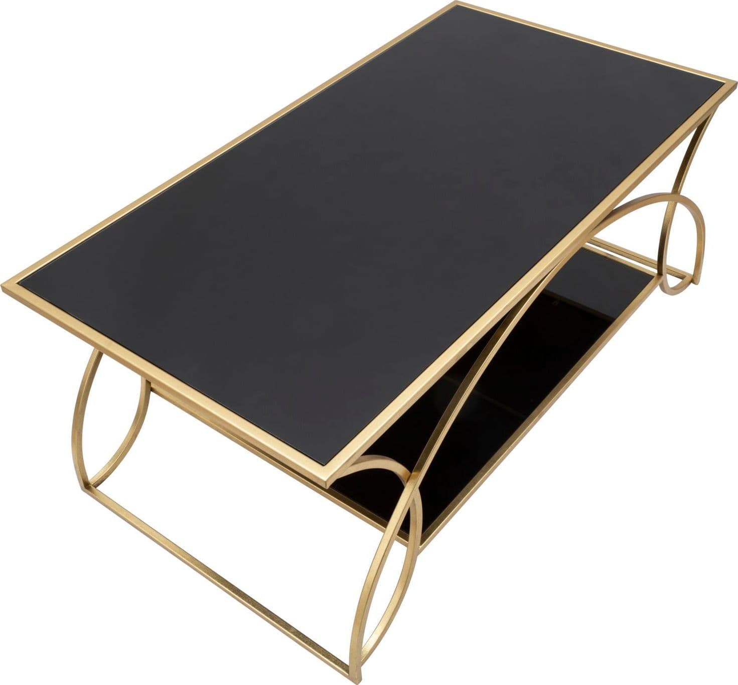 Tavolo da caffè "Sunshine" struttura in metallo e ripiano in vetro per interni in Console e tavoli da divano Decor Space - Altamura, commercioVirtuoso.it