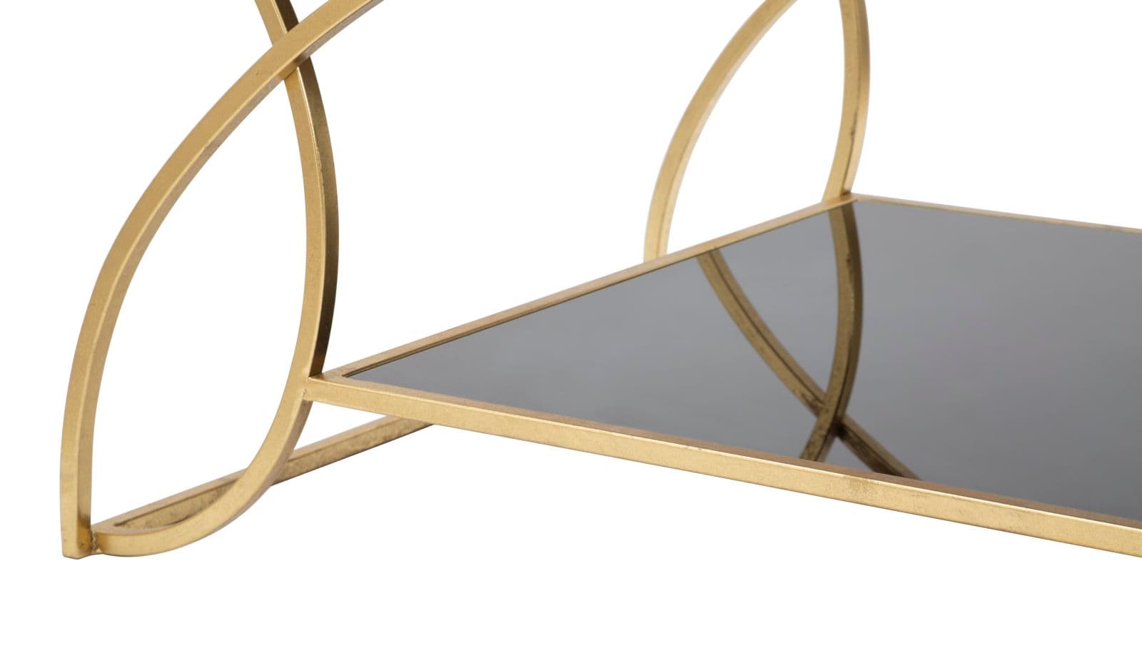 Tavolo da caffè "Sunshine" struttura in metallo e ripiano in vetro per interni in Console e tavoli da divano Decor Space - Altamura, commercioVirtuoso.it