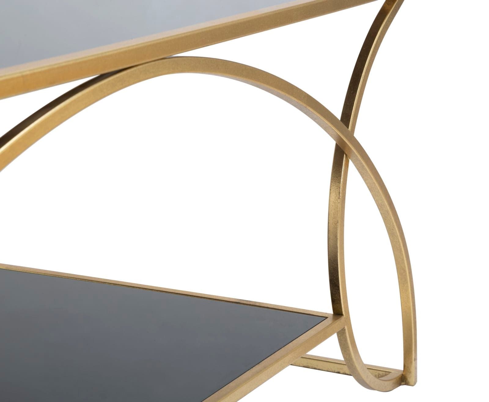 Tavolo da caffè "Sunshine" struttura in metallo e ripiano in vetro per interni in Console e tavoli da divano Decor Space - Altamura, commercioVirtuoso.it