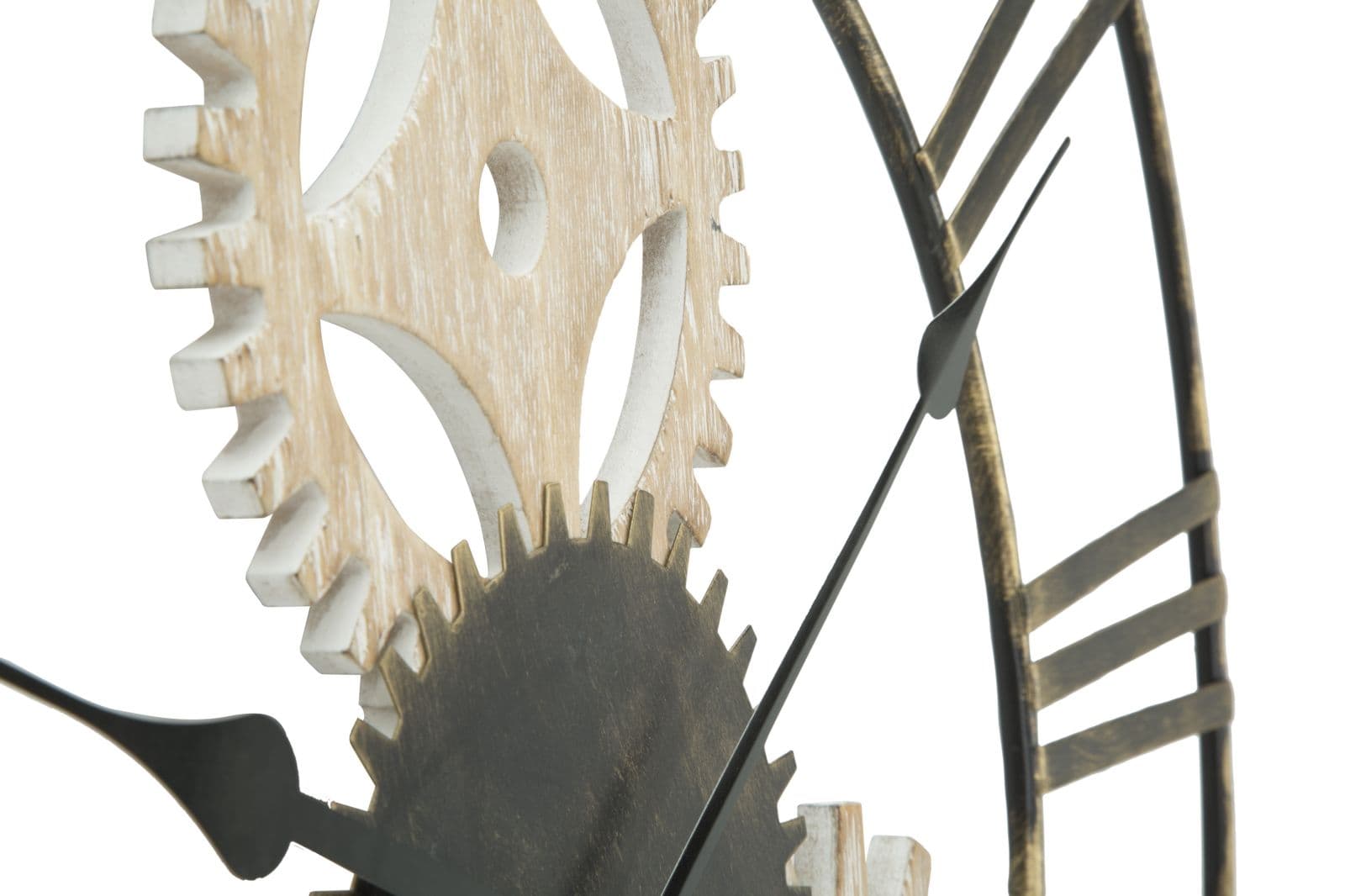 Orologio con ingranaggi da parete in ferro e legno MDF per salotto e cucina in Orologi da parete Decor Space - Altamura, commercioVirtuoso.it
