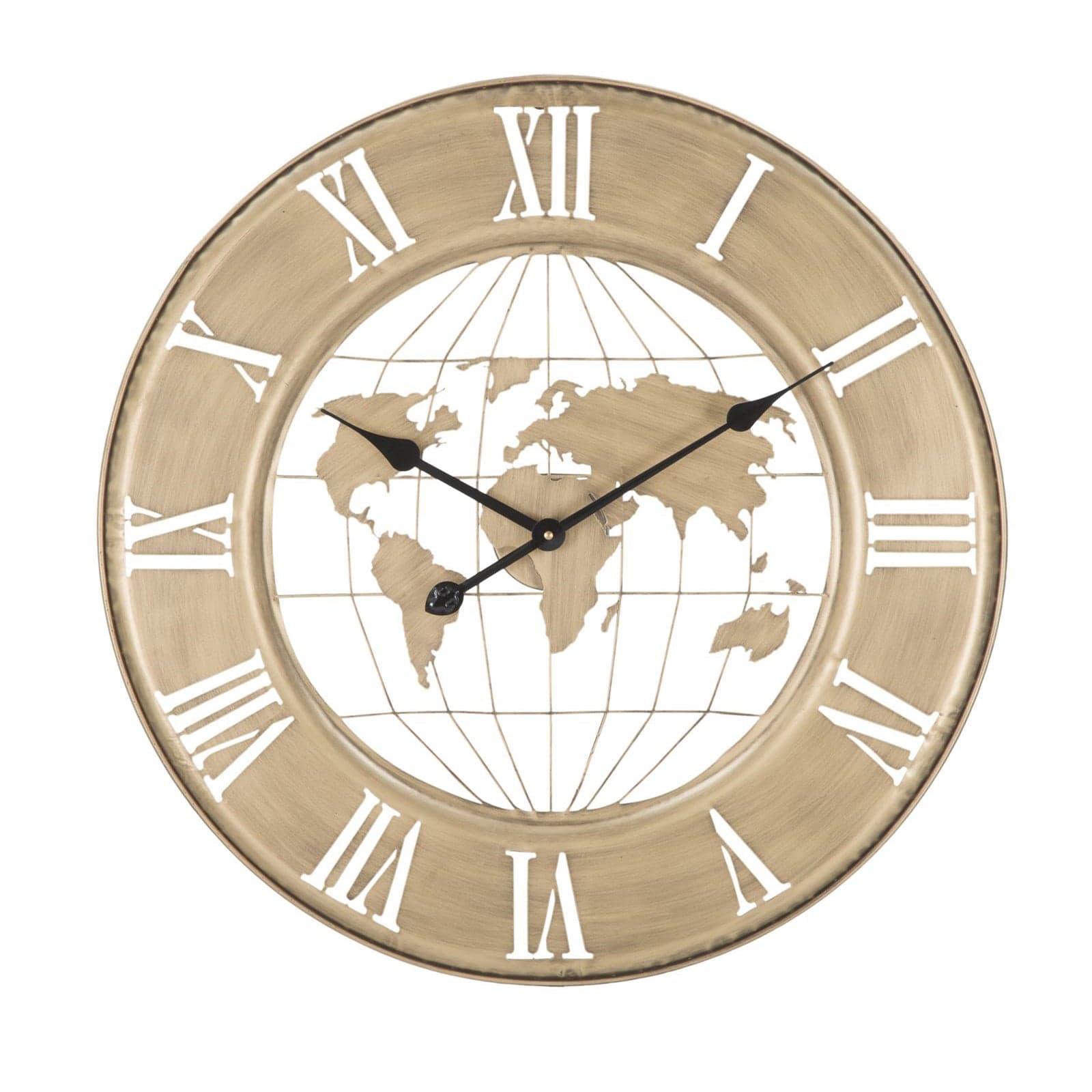 Orologio da parete in ferro color oro per salotto e cucina in Orologi da parete Decor Space - Altamura, commercioVirtuoso.it