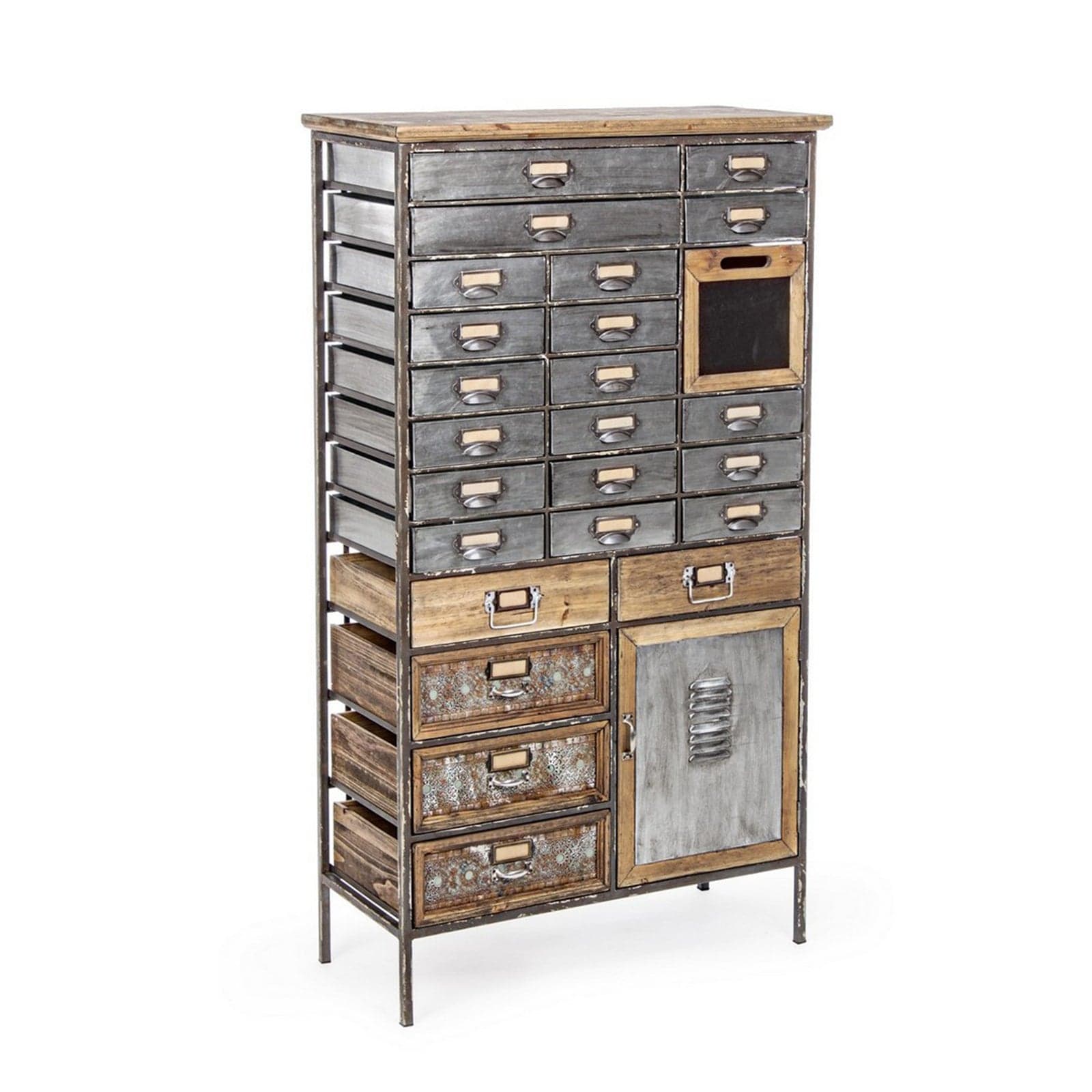 Cassettiera "Officina" per interno, con 25 Cassetti-1 Ante, 82 x 37.5 x 138.5 cm - 21